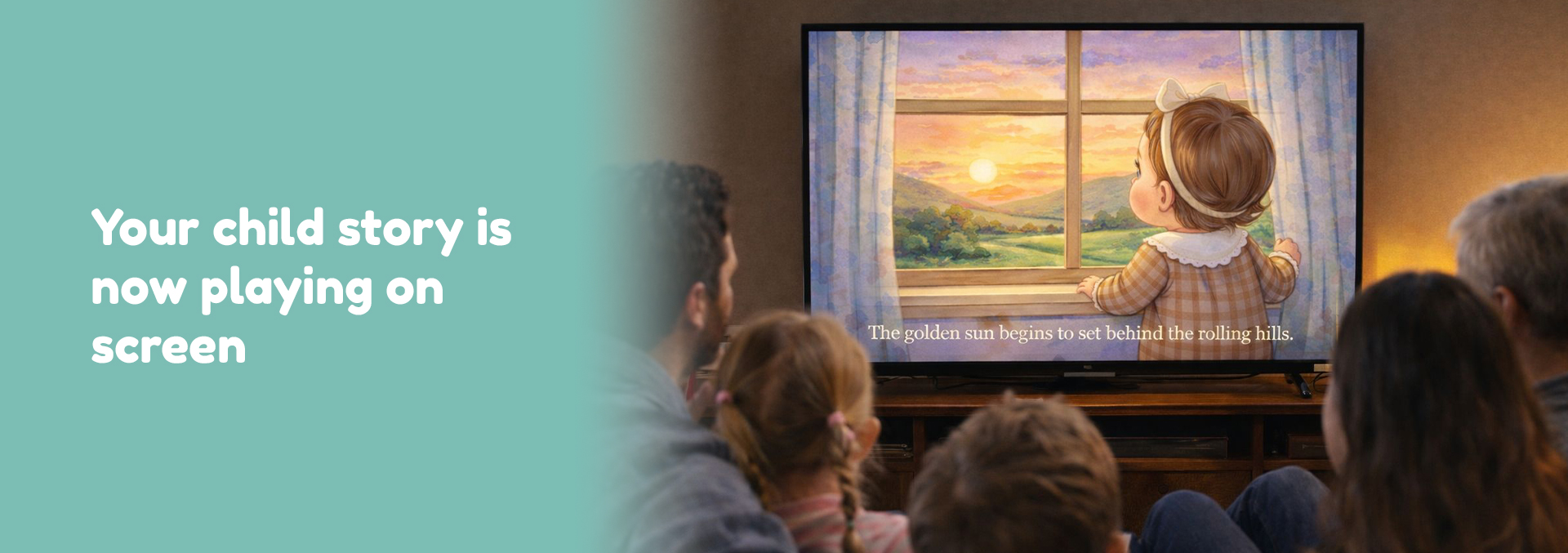Your child story is now playing on screen